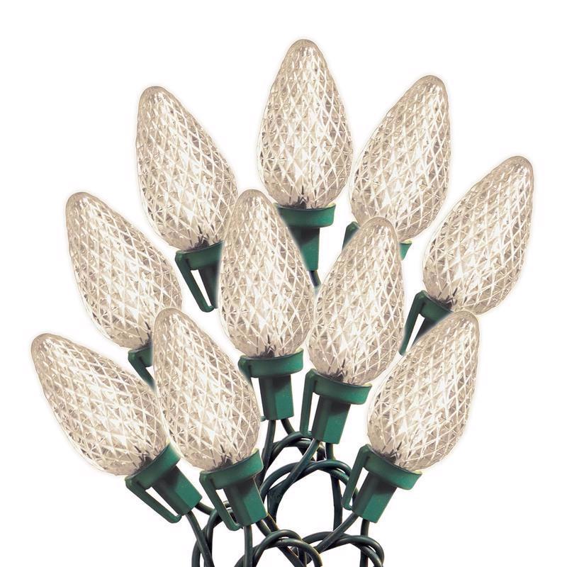 Celebrations Blue LED C9 Warm White 75 ct String Christmas Lights 49 ft., Pack of 4