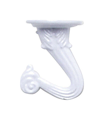 Panacea White Steel 1-1/2 in. H Sturdy Swag Hook 2 pk