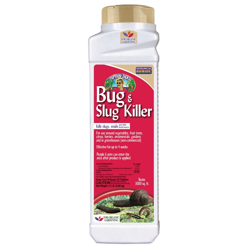 Bonide 908 Bug and Slug Killer, Solid, 1.5 lb Bottle