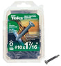 Teks 21380 Screw, #10 Thread, 1-7/16 in L, Coarse Thread, Flat Head, Phillips Drive, Self-Drilling, Self-Tapping Point