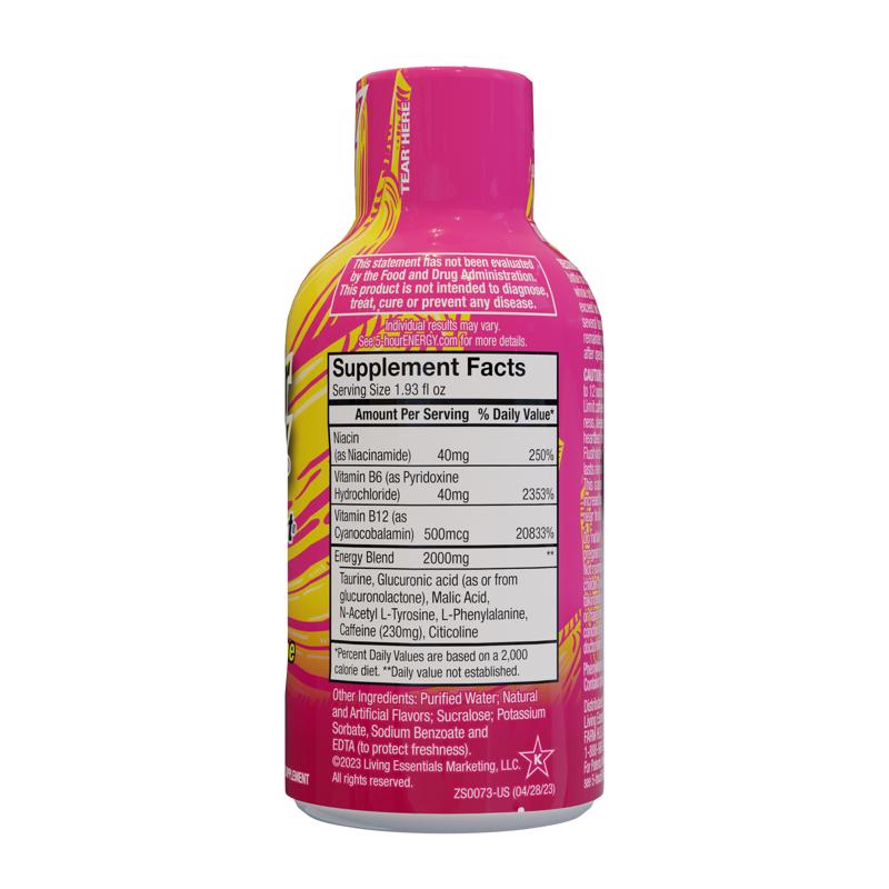 5-hour Energy Extra Strength Sugar Free Strawberry/Banana Energy Shot 1.93 oz, Pack of 12