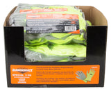 Diamondback PU6101 3-PAIR Touchscreen Hi Visibility Polyurethane Coated Palm Work Gloves, Yellow, Size: L, Pack of 12