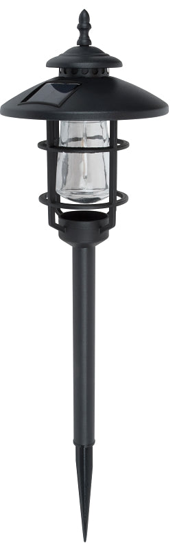 Boston Harbor 26074 Solar Stake Light w/LED Filament, NI-Mh Battery, AA Battery, 1-Lamp, Black, Battery Included: Yes, Pack of 6