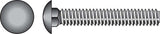 HILLMAN 5/16 in. X 2 in. L Stainless Steel Carriage Bolt 50 pk