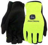 John Deere JD86018-L High-Dexterity Work Gloves, Men's, L, Reinforced Thumb, Shirred Cuff, Spandex/Synthetic Leather
