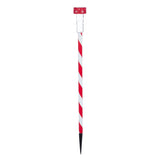 Alpine LED White Solar Candy Cane Striped Stake 23 in. Pathway Decor, Pack of 24