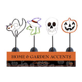 Alpine Assorted Metal 23.3 in. H Halloween Solar Garden Stake, Pack of 12