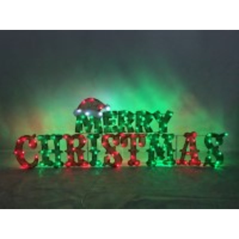Gemmy Flat-tastic Merry Christmas 19 in. Yard Decor