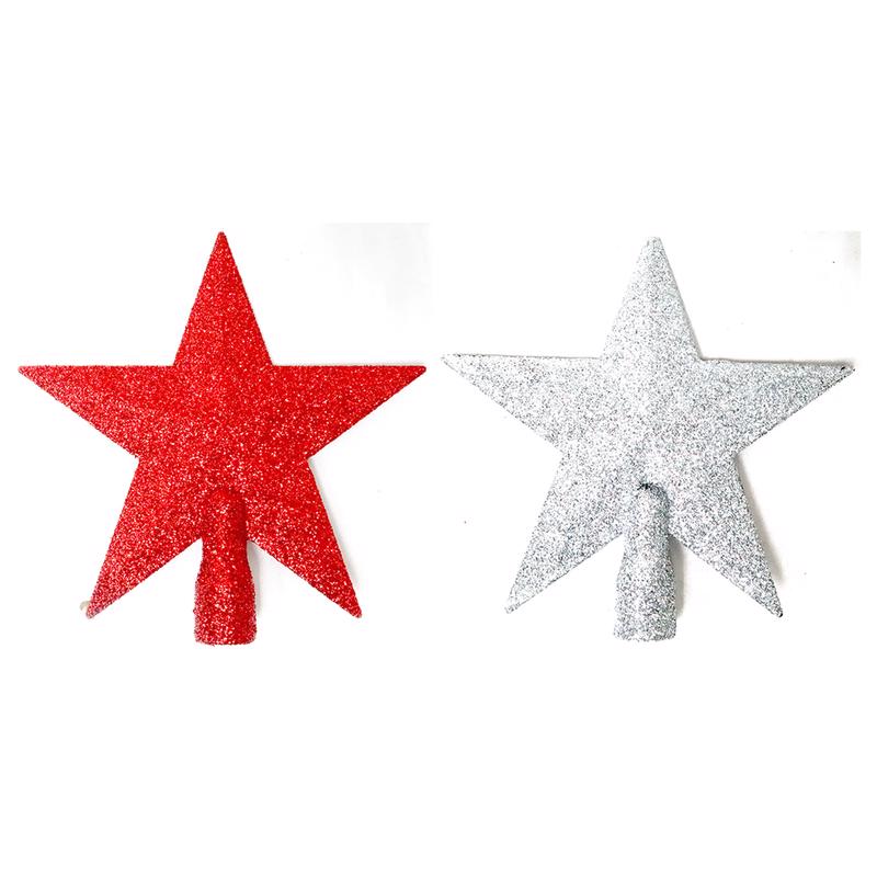 Celebrations Home Mini Glitter Star Tree Topper 6 in., Pack of 24