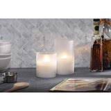 Everlasting Glow White No Scent Scent Flameless Hand Poured Candle, Pack of 6