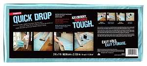 Trimaco Quickdrop 90027 Folding Mat Drop Cloth, 7 ft L, 2 ft W, Coated Fabric