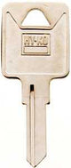 Hy-Ko 11010TM6 Key Blank, Brass, Nickel, For: Trimark Cabinet, House Locks and Padlocks, TM6 Key Number, Pack of 10
