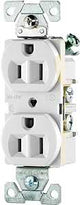 Eaton Cooper Wiring CR15W Duplex Receptacle, 2 -Pole, 15 A, 125 V, Side Wiring, NEMA: 5-15R, White