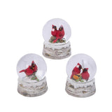 Gerson Multicolored Cardinal Snow Snowglobe 4.25 in., Pack of 3