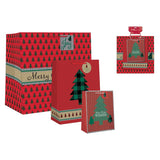Paper Images Multi-Color Christmas Gift Bag, Pack of 24