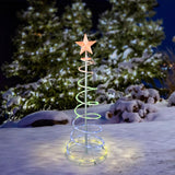 Celebrations LED Multi Spiral RGB Ribbon 4 ft. Yard Decor