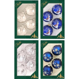 Christmas by Krebs Blue/Silver/White Ball Ornaments, Pack of 12