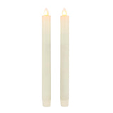 Gerson LED Bisque Aurora Flame Taper Candle 10 in., Pack of 6