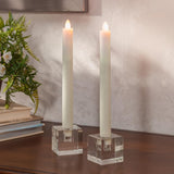 Gerson LED Bisque Aurora Flame Taper Candle 10 in., Pack of 6