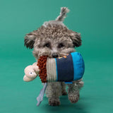 Bark Multicolored Plush Live Bait Bites Dog Toy 1 pk, Pack of 3