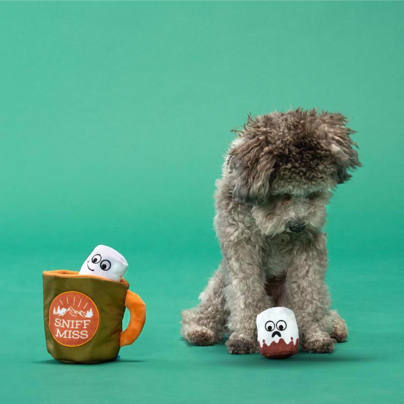 Bark Multicolored Plush Sniff Miss Dog Toy 1 pk, Pack of 3