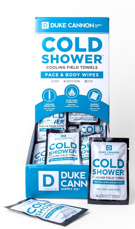 Duke Cannon COLDSHOWERTOWE Cold Shower Cooling Field Towel, White, Pack of 60