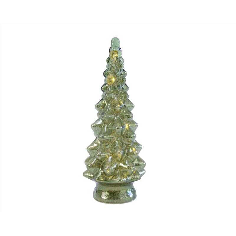 Lumineo LED Green Lighting Christmas Tree 9.45 in., Pack of 6
