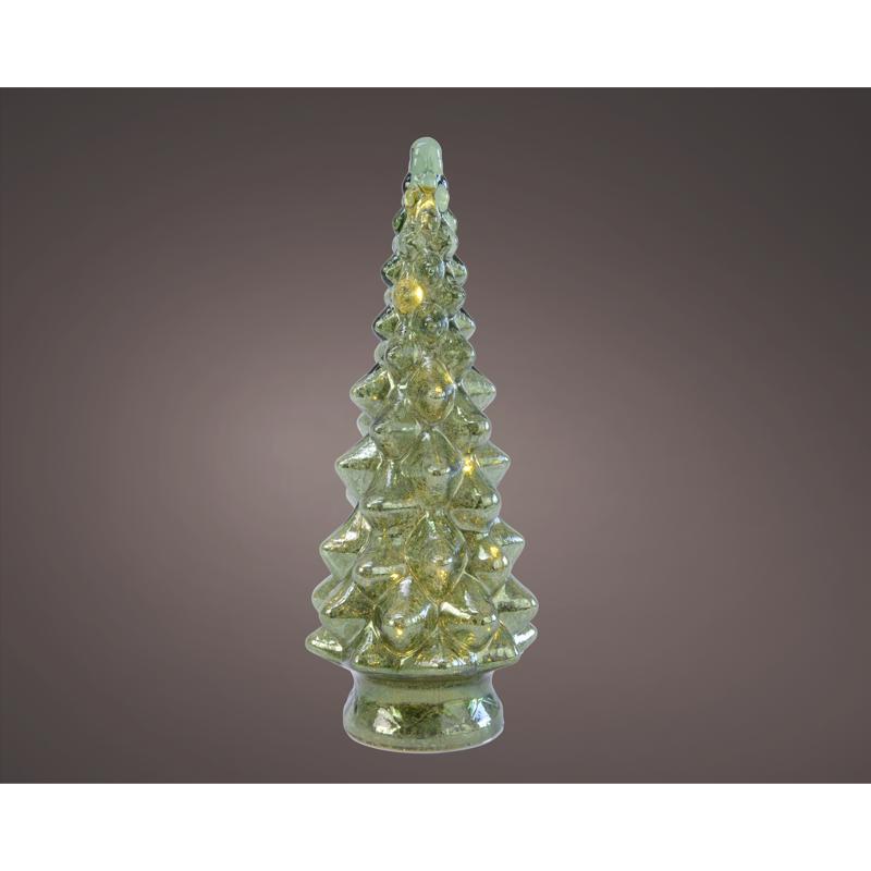 Lumineo LED Green Lighting Christmas Tree 9.45 in., Pack of 6