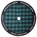Celebrations Home Black/Green/White Merry Christmas Tree Skirt 27 in., Pack of 4