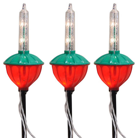 Sienna Incandescent Clear Bubble Light Driveway Markers 4.5 in. Pathway Decor