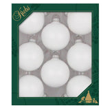 Christmas by Krebs Classic White Velvet Ball Ornaments 3 in., Pack of 12