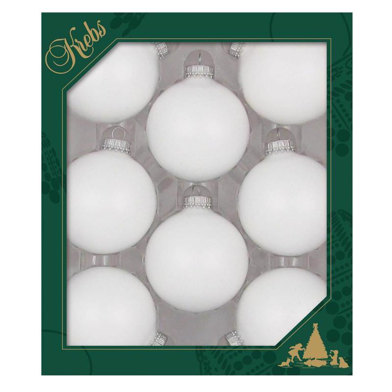 Christmas by Krebs Classic White Velvet Ball Ornaments 3 in., Pack of 12