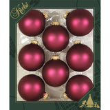 Christmas By Krebs Garnet Velvet Ball Ornament 2-5/8 in., Pack of 12