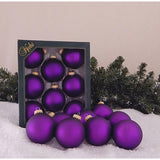 Christmas By Krebs Purple Magic Velvet Ball Ornament 2-5/8 in., Pack of 12
