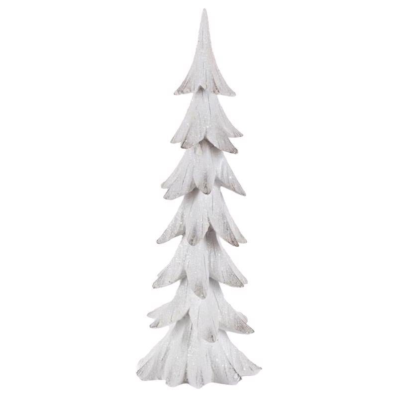 Gerson White Holiday Christmas Tree Table Decor 23.82 in., Pack of 4