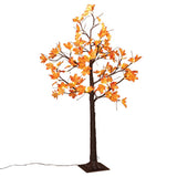 Gerson Warm White 48 ct 4 ft. LED Prelit Maple Leaf Lighted Tree Halloween Decor, Pack of 4