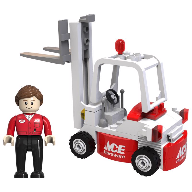 Ace Block Ace Forklift White 60 pc