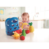 Hape Soft Toy Fruit Basket Blue 8 pc