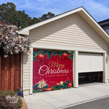 Garage Celebrations Merry Christmas and Happy New Year 7 ft. x 8 ft. Garage Door Cover