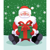 Garage Celebrations Santa 7 ft. x 8 ft. Garage Door Cover