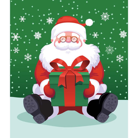 Garage Celebrations Santa 7 ft. x 8 ft. Garage Door Cover