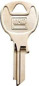 Hy-Ko 11010NA43 Key Blank, Brass, Nickel, For: National Cabinet, House Locks and Padlocks, NA43 Key Number, Pack of 10