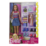 Mattel Barbie Doll and Accessories Set Multicolored 11 pc, Pack of 6