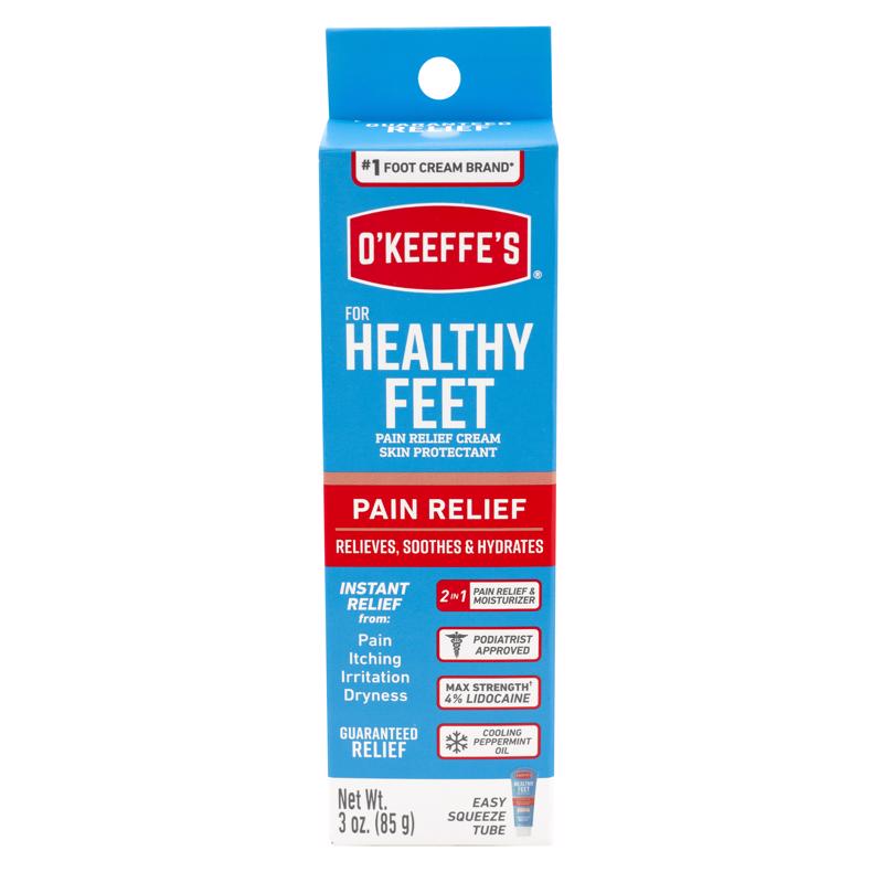 O'Keeffe's Healthy Feet Peppermint Scent Pain Relieving Cream 3 oz 1 pk, Pack of 3