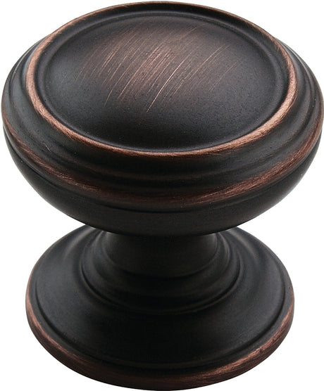 Amerock BP55342ORB Cabinet Knob, 1-1/4 in Projection, Zinc, Oil-Rubbed Bronze