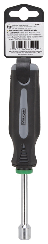 Vulcan MC-SD34 Nut Driver, 11/32 in Drive, 7 in OAL, Cushion-Grip Handle, Gray and Black Handle, 3 in L Shank