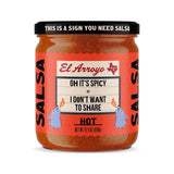 El Arroyo Hot Salsa 15.5 oz Jar, Pack of 6