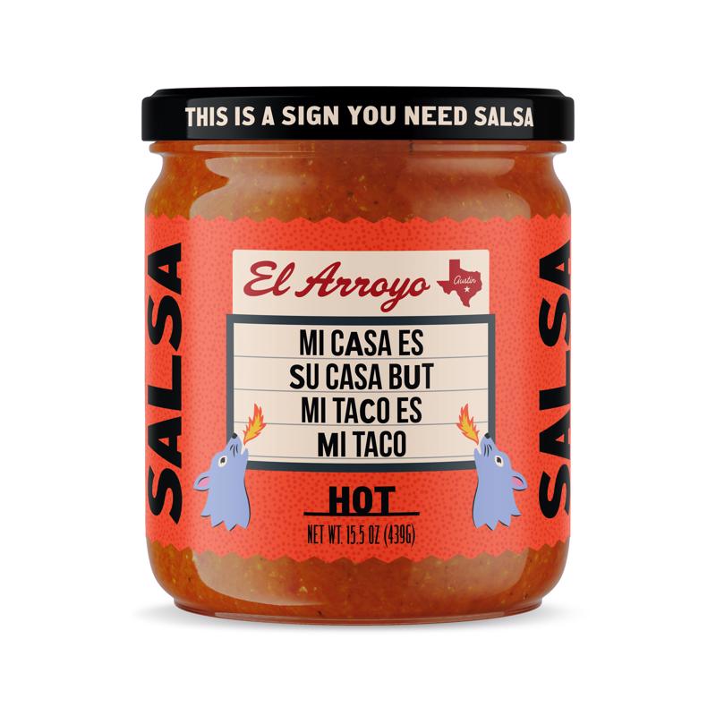 El Arroyo Hot Salsa 15.5 oz Jar, Pack of 6