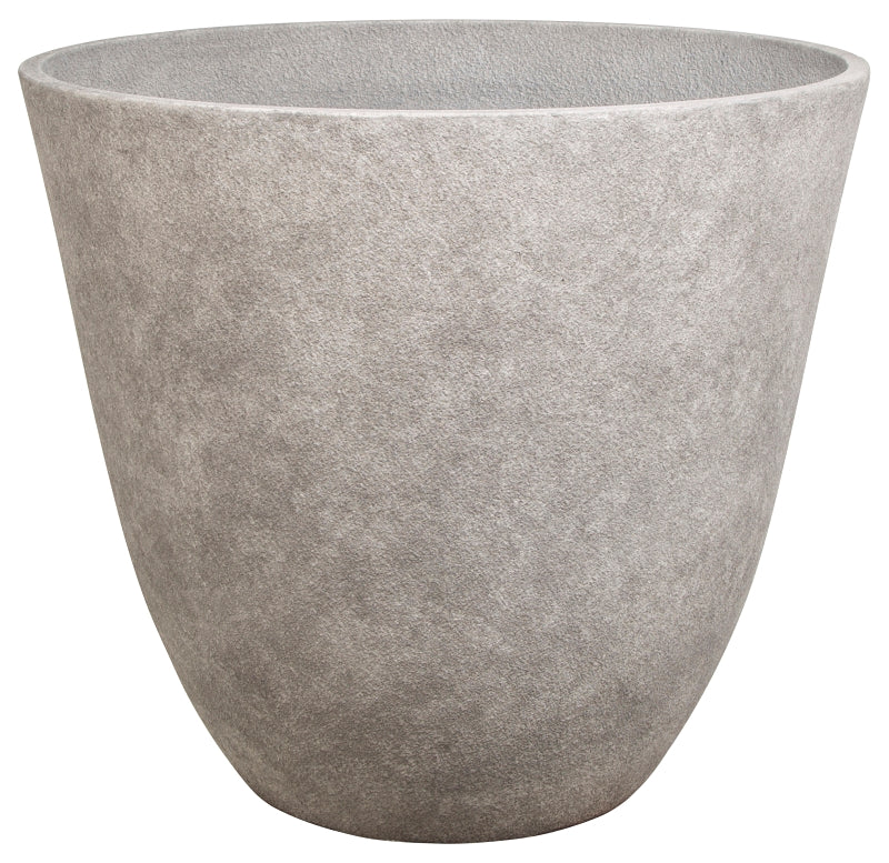 Landscapers Select PT-S044-A Planter, 22 in Dia, 20 in H, Round, Resin, Monzonite, Monzonite, Pack of 4
