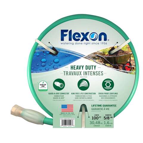 Flexon 5/8 in. D X 100 ft. L Heavy Duty Garden Hose, Pack of 3